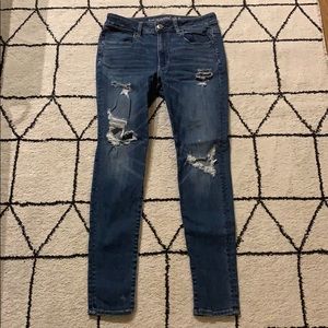AEO Distressed Blue Jeans